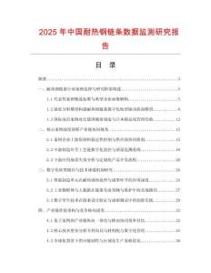 2025年中國耐熱鋼鏈條數據監測研究報告