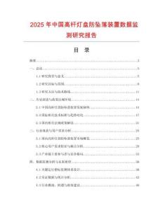 2025年中國高桿燈盤防墜落裝置數據監測研究報告