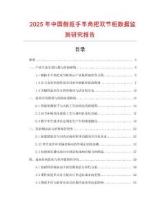 2025年中國側(cè)摳手羊角把雙節(jié)柜數(shù)據(jù)監(jiān)測(cè)研究報(bào)告