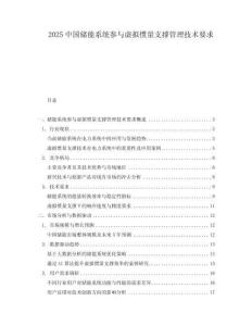 2025中國儲能系統參與虛擬慣量支撐管理技術要求