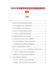2026年中國手鉤吊帶衫數據監測研究報告