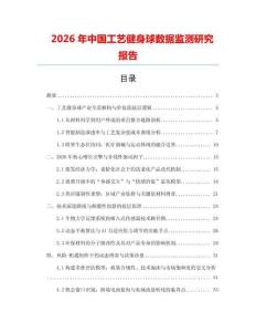 2026年中國工藝健身球數(shù)據(jù)監(jiān)測研究報(bào)告