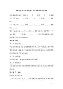 離婚協議書2026年通用：輪流撫養子女財產分割