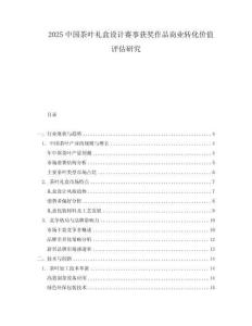 2025中國茶葉禮盒設計賽事獲獎作品商業轉化價值評估研究