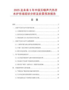 2025及未來5年中國無噪聲汽熱開水爐市場現狀分析及前景預測報告