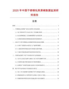2025年中國(guó)不銹鋼玩具滑梯數(shù)據(jù)監(jiān)測(cè)研究報(bào)告