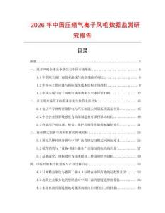 2026年中國壓縮氣離子風咀數據監測研究報告