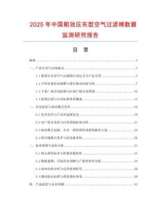 2025年中國粗效壓實(shí)型空氣過濾棉數(shù)據(jù)監(jiān)測(cè)研究報(bào)告