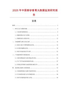 2025年中國(guó)香砂香胃丸數(shù)據(jù)監(jiān)測(cè)研究報(bào)告