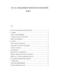 2025電子競技供應鏈市場發展供給分析投資預測規劃報告