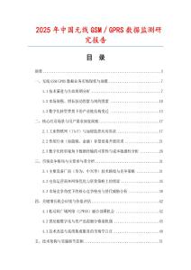 2025年中國無線GSM／GPRS數(shù)據(jù)監(jiān)測研究報(bào)告