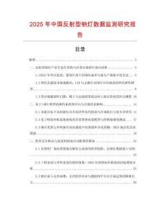 2025年中國(guó)反射型鈉燈數(shù)據(jù)監(jiān)測(cè)研究報(bào)告