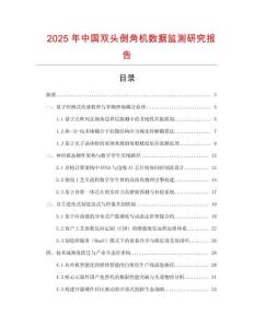 2025年中國雙頭倒角機數據監測研究報告