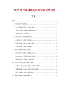 2025年中國堵塞片數據監(jiān)測研究報告