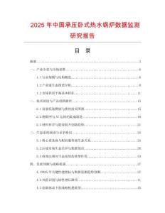 2025年中國承壓臥式熱水鍋爐數據監測研究報告