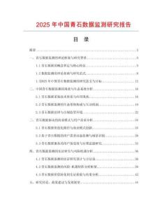 2025年中國青石數據監測研究報告