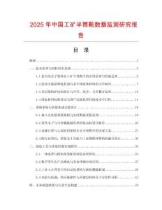 2025年中國工礦半筒靴數據監測研究報告