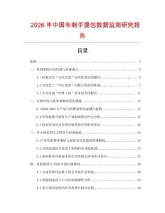 2026年中國布制手提包數據監測研究報告