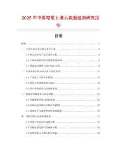 2025年中國芎菊上清丸數據監測研究報告