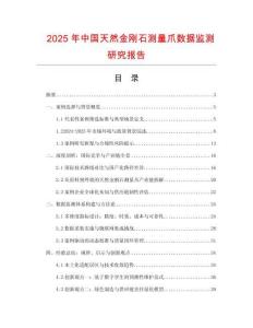 2025年中國天然金剛石測量爪數(shù)據(jù)監(jiān)測研究報告