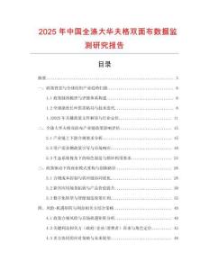 2025年中國全滌大華夫格雙面布數據監測研究報告