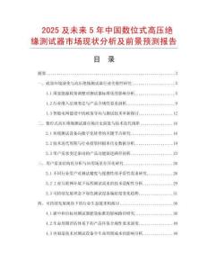 2025及未來5年中國數(shù)位式高壓絕緣測試器市場現(xiàn)狀分析及前景預(yù)測報(bào)告