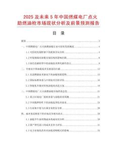 2025及未來5年中國燃煤電廠點(diǎn)火助燃油槍市場現(xiàn)狀分析及前景預(yù)測報(bào)告