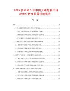 2025及未來5年中國無繩拖鞋市場現狀分析及前景預測報告
