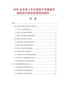 2025及未來5年中國筷子消毒器市場現狀分析及前景預測報告