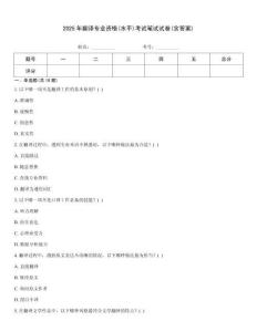 2025年翻譯專業資格(水平)考試筆試試卷(含答案)