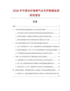 2026年中國全纖維燃氣臺車爐數據監測研究報告