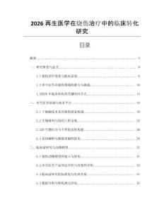 2026再生醫(yī)學(xué)在燒傷治療中的臨床轉(zhuǎn)化研究