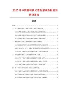 2025年中國壁磚高光透明熔塊數據監測研究報告