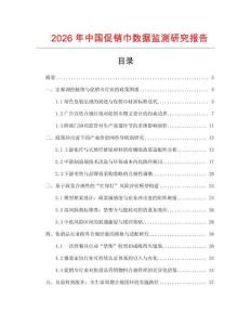 2026年中國促銷巾數據監測研究報告