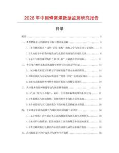 2026年中國蜂窩煤數據監測研究報告