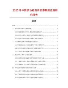 2025年中國多功能封閉底漆數據監測研究報告