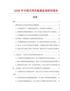 2026年中國巧用夾數據監測研究報告