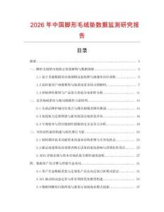2026年中國腳形毛絨墊數據監測研究報告