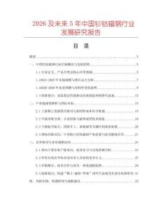 2026及未來5年中國釤鈷磁鋼行業發展研究報告