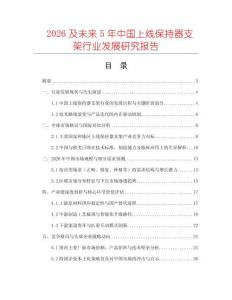 2026及未來5年中國上線保持器支架行業發展研究報告