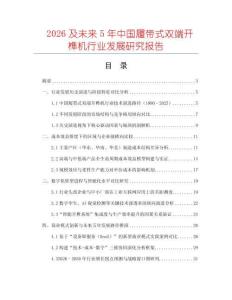 2026及未来5年中国履带式双端开榫机行业发展研究报告