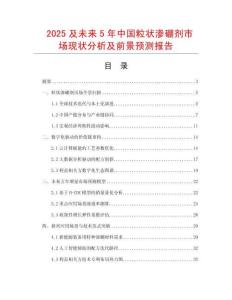 2025及未來5年中國粒狀滲硼劑市場現狀分析及前景預測報告