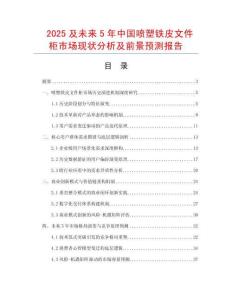2025及未來5年中國噴塑鐵皮文件柜市場現(xiàn)狀分析及前景預測報告