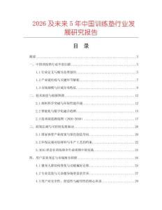 2026及未來5年中國(guó)訓(xùn)練墊行業(yè)發(fā)展研究報(bào)告