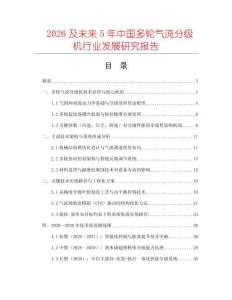 2026及未來5年中國多輪氣流分級機行業發展研究報告