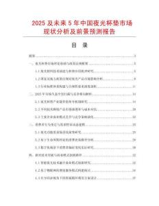 2025及未來5年中國夜光杯墊市場現狀分析及前景預測報告