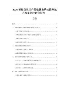 2026智能跳繩類產品數據準確性提升技術方案比較研究報告