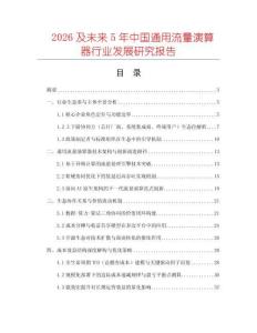 2026及未來5年中國通用流量演算器行業發展研究報告