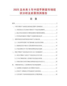 2025及未來5年中國手搟面市場現狀分析及前景預測報告