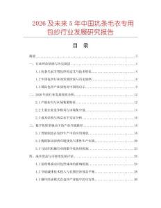 2026及未來(lái)5年中國(guó)坑條毛衣專(zhuān)用包紗行業(yè)發(fā)展研究報(bào)告